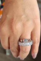 Aliancinhas Moinssant triangulares.  - Foto 4