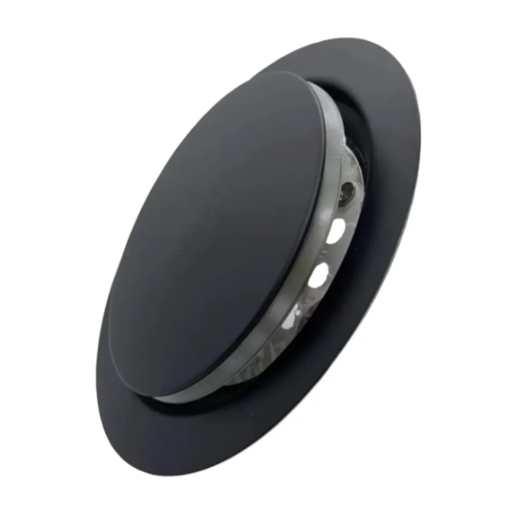 Ralo Inteligente Ideal Click 15x15 Redondo Inox Preto Fosco Imagem