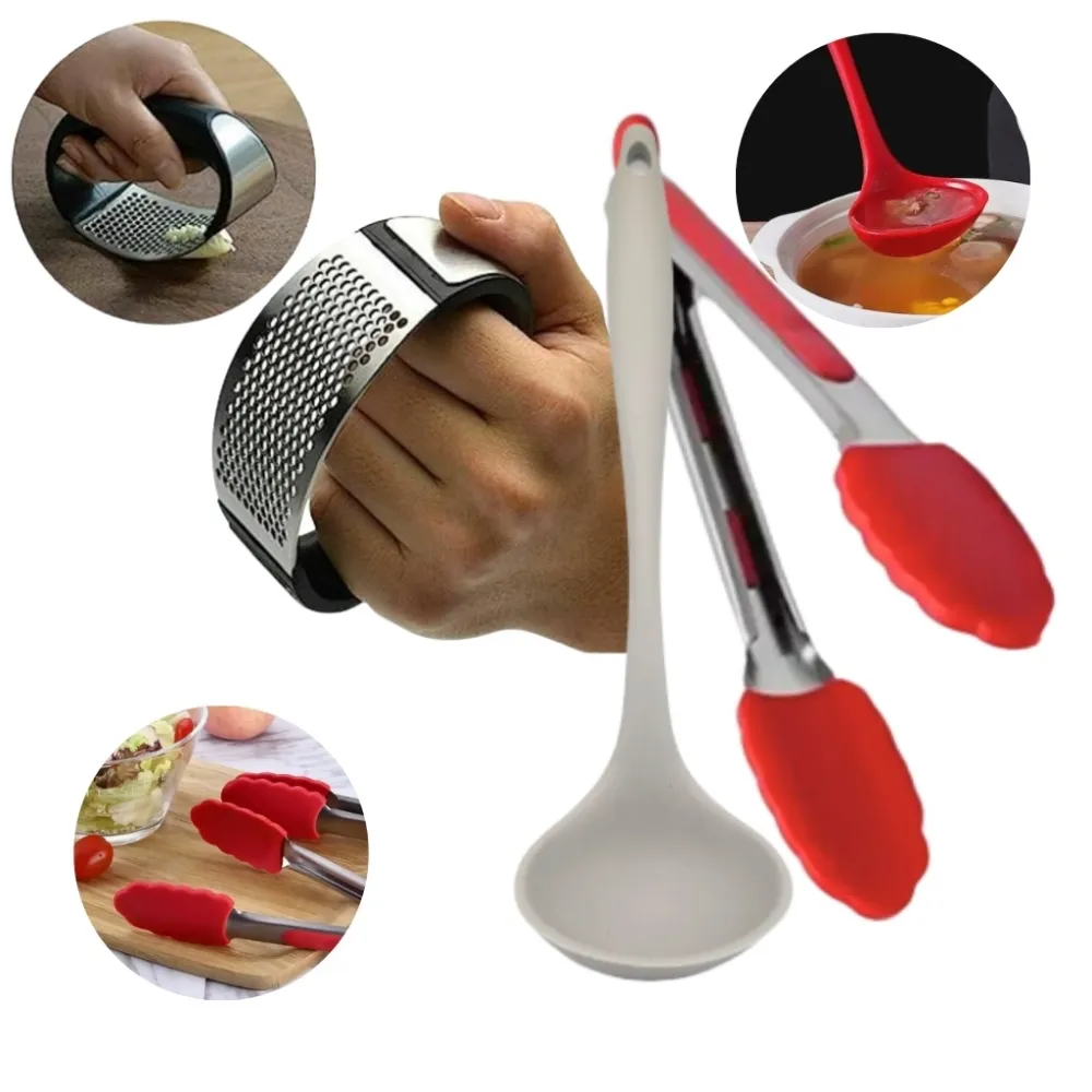 Kit Chef Concha, Pegador e Amassador de alho Imagem