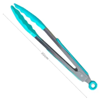 Kit 2 Pinça Pegador Culinário Silicone 27 Cm Multiuso Inox Fritura - Foto 2