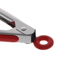 Kit 2 Pinça Pegador Culinário Silicone Multiuso Inox Fritura - Foto 5