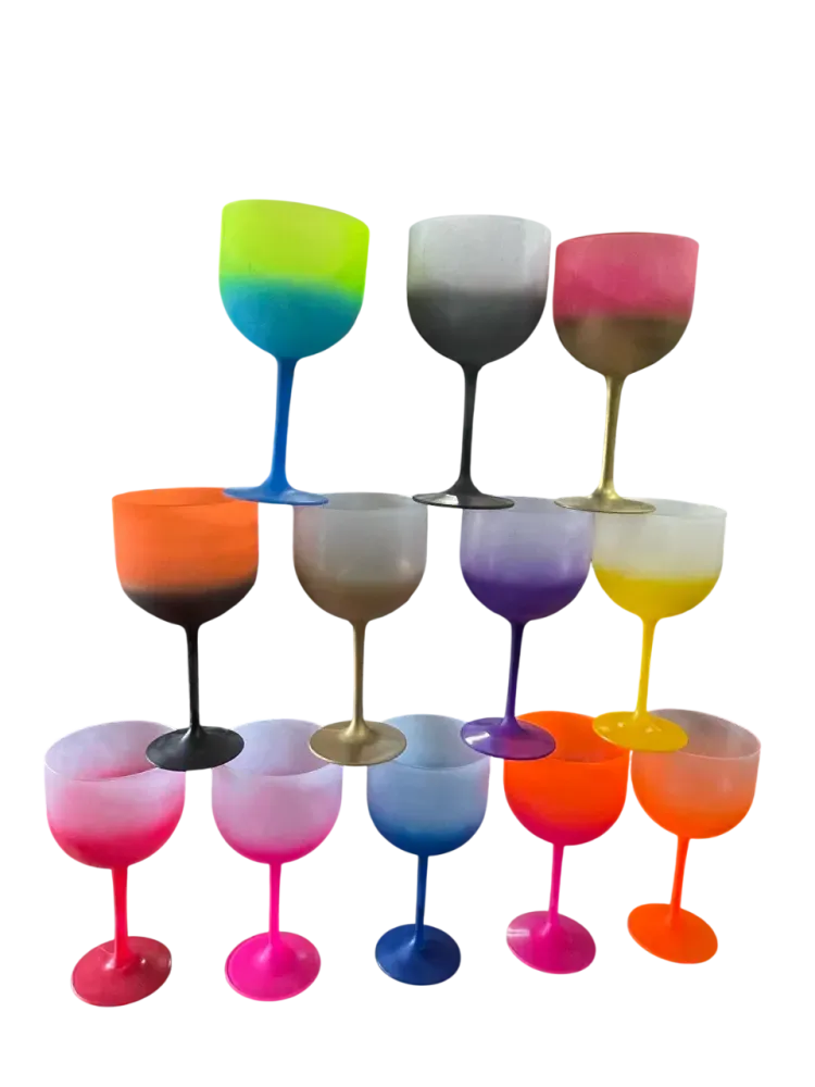 Atacado Taça Gin Jateada Cores Escuras Imagem