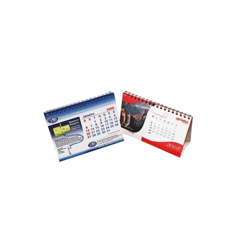 Impressão de 50 Calendários de Mesa