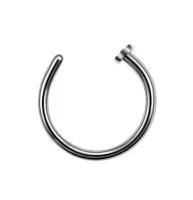 Argola Nariz em Titânio G RING Natural com Trava TIT01
