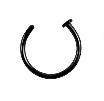 Argola Nariz em Titânio PVD BLACK G RING com Trava TIT22