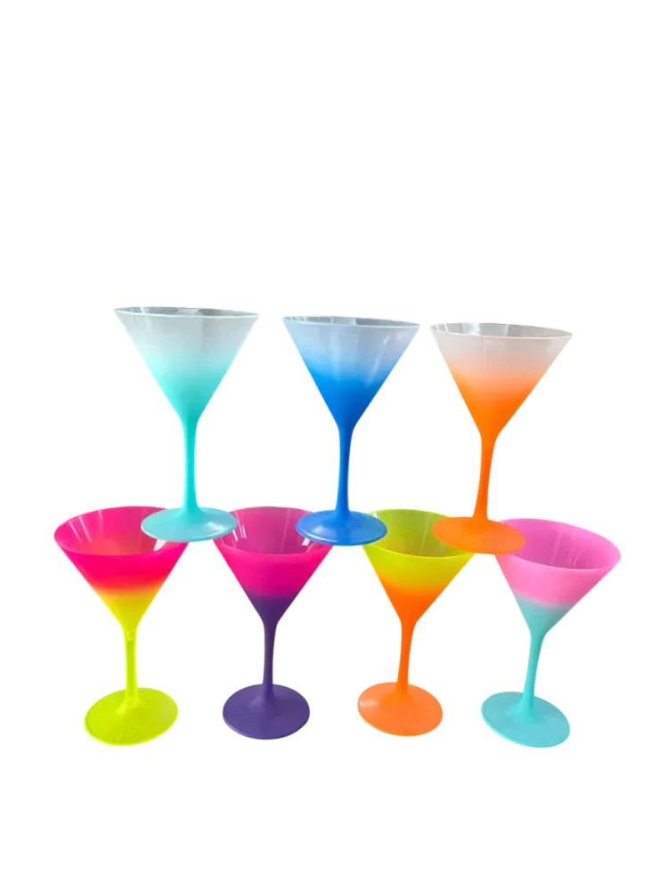 Atacado Taça Martini Jateada Acrílica 