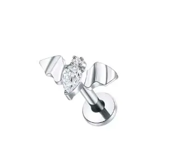 Labret em Titânio 1.2mm - MORCEGUINHO - TIT17