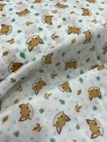  TECIDO FRALDA ESTAMPADO 70x70 raposinha