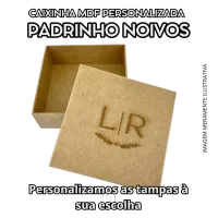 Caixinhas MDF CRU 3mm Madrinha Padrinho Noivos Vazados | KIT 12 Unidades - Foto 4