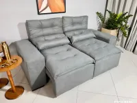 Sofá Retrátil e Reclinável Toronto 2 metros fibra silicone oferta ! - Foto 5