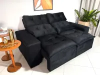 Sofá Retrátil e Reclinável Toronto 2 metros fibra silicone oferta ! - Foto 10