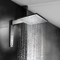 Chuveiro Ducha Eletrônico Acqua Century Lorenzetti Cor Preto Cromado Potência 7500 W 220v - Foto 2