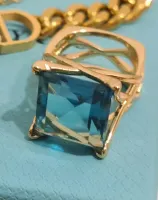 Anel azul Topázio  - Foto 4