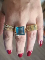 Anel azul Topázio  - Foto 6