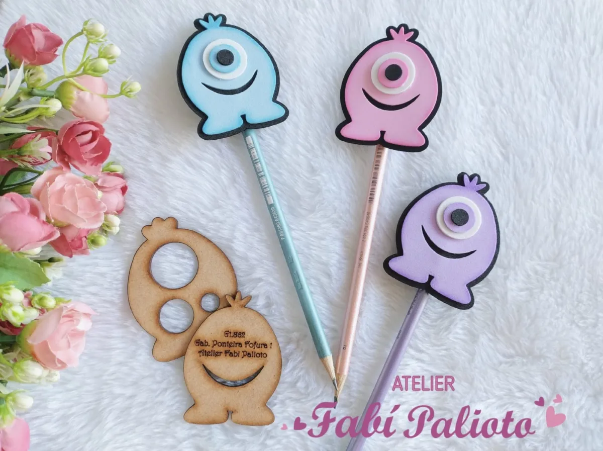 G1.862  Gabarito de Moldes  em MDF  Ponteira Fofura 1 Imagem