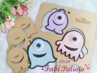 G1.866  Gabarito de Moldes  em MDF Trio Fofura 13cm - Foto 3