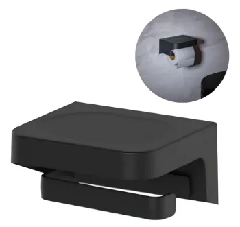 Suporte Papel Higiênico Eleve PRETO - Foto 2
