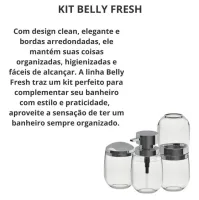 Kit Banheiro Belly transparente - Foto 5