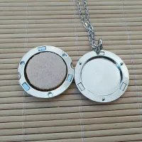 Colar Difusor Pessoal Relicário Para AROMATERAPIA INOX MADEIRA MANDALA  R126 - Foto 4