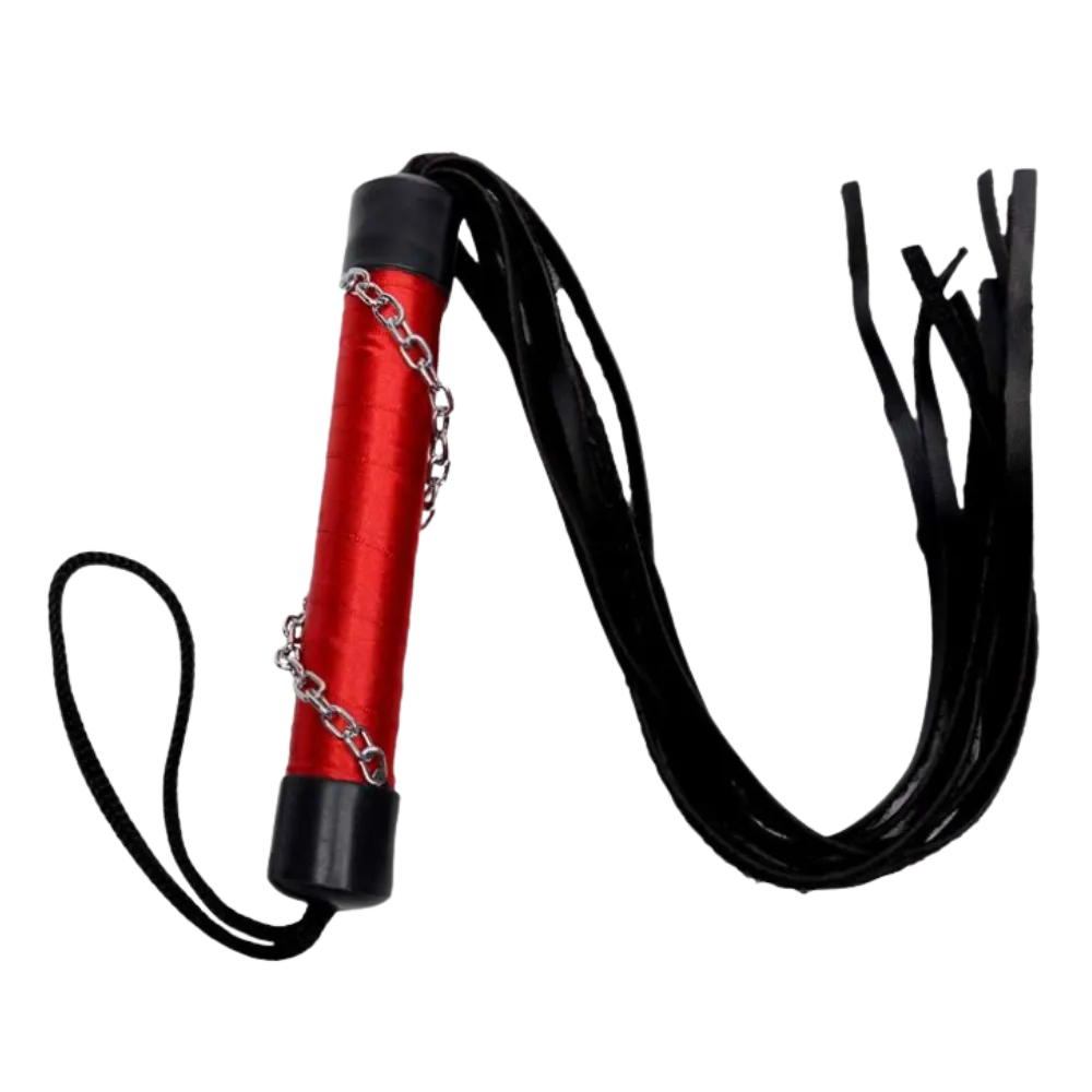 Chicote Vermelho 8 Tiras 40cm Imagem