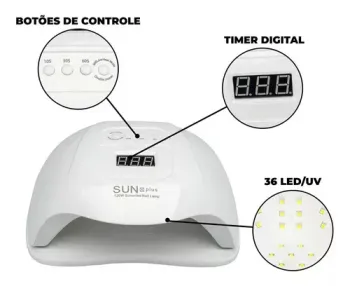 Cabine Girl Fatale - Uv / Led - Digital - 120W - Bivolt 36 Leds - Branca - Foto 2