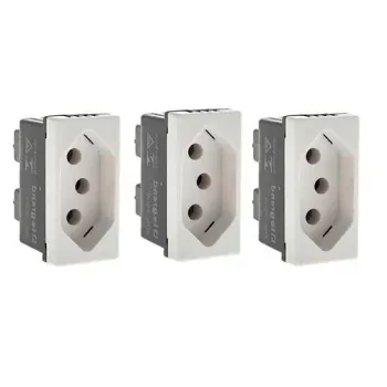 Kit com 3 Unidades Módulo de Tomadas Elétricas Lexus