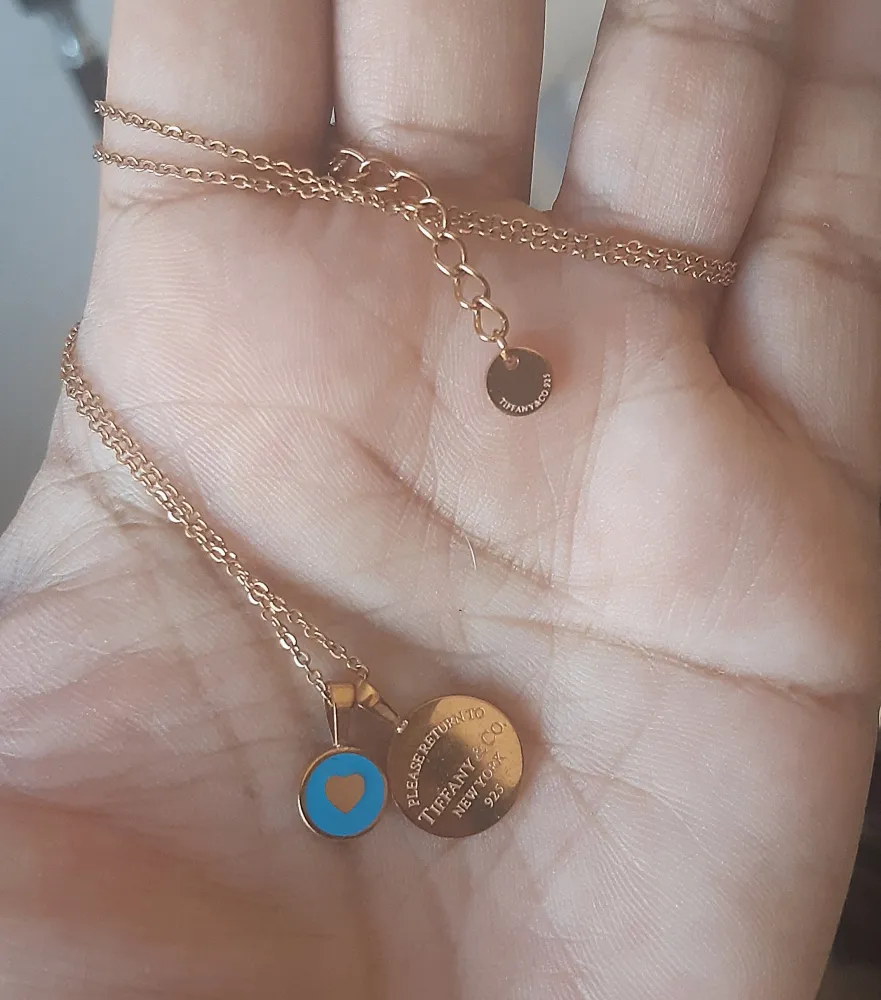 Colar plaquinhas redondas Tiff. Imagem