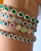 Pulseira Cristais coloridos Swarovski - Foto 8