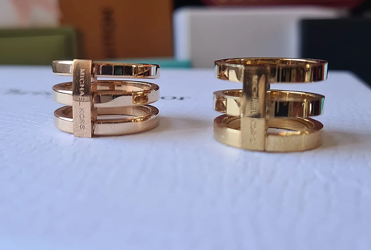 Anel triplo Michael Kors 