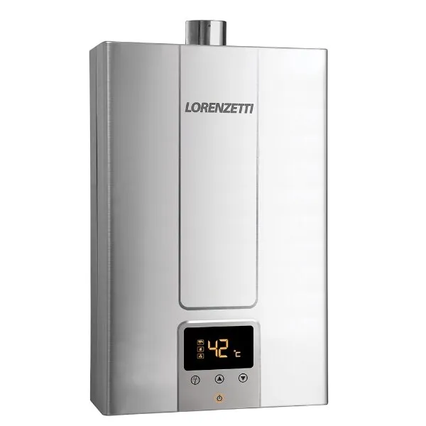 Aquecedor de Água a Gás Lorenzetti Digital 15 Litros (Gás Liquefeito de Petróleo) Inox LZ 1600DE-I Bivolt