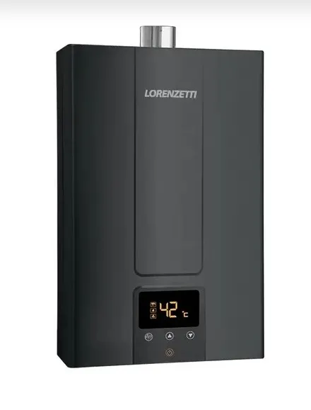 Aquecedor De Água A Gás Lorenzetti 20 Litros LZ 2000DE-BK Preto GLP 110/220V Bivolt Imagem