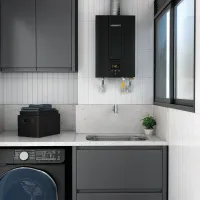 Aquecedor De Água A Gás Lorenzetti 20 Litros LZ 2000DE-BK Preto GLP 110/220V Bivolt - Foto 2