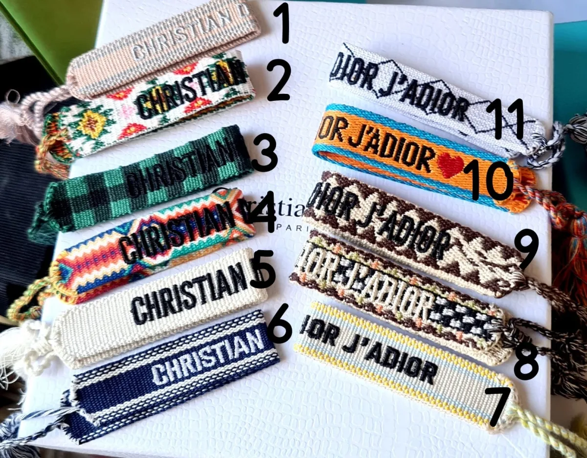 Pulseira de algodão Dior 1 Imagem