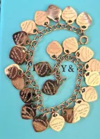 Pulseira multi corações Tiffany&Co semijoia.  - Foto 3