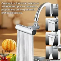 Adaptador Extensor De Torneira 360 Jato Duplo Economiza Água - Foto 4