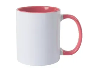 CANECA BRANCA ALÇA E INTERIOR PÊSSEGO (Sublimação)