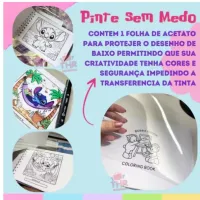 Kit 2 Livro De Colorir  50 Folhas 180g Com 36 Canetinhas - Foto 3
