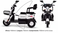 TRICICLO SCOOTER ELETRICA SIDNEI 1000W 2026 - Foto 8