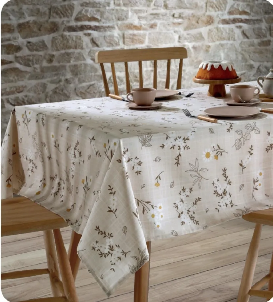 Toalha de Mesa 4 Cadeiras 1,60 m Redonda Flores II