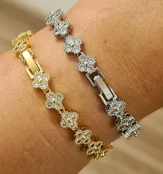 Bracelete VCA brilhantinhos Van Cleef & Arpels 