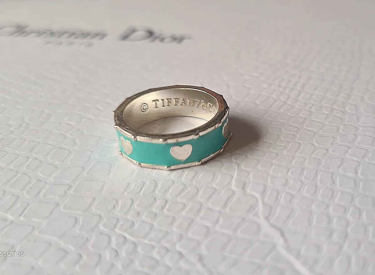 Anel azul turquesa Tiffany&Co prata 925 Imagem