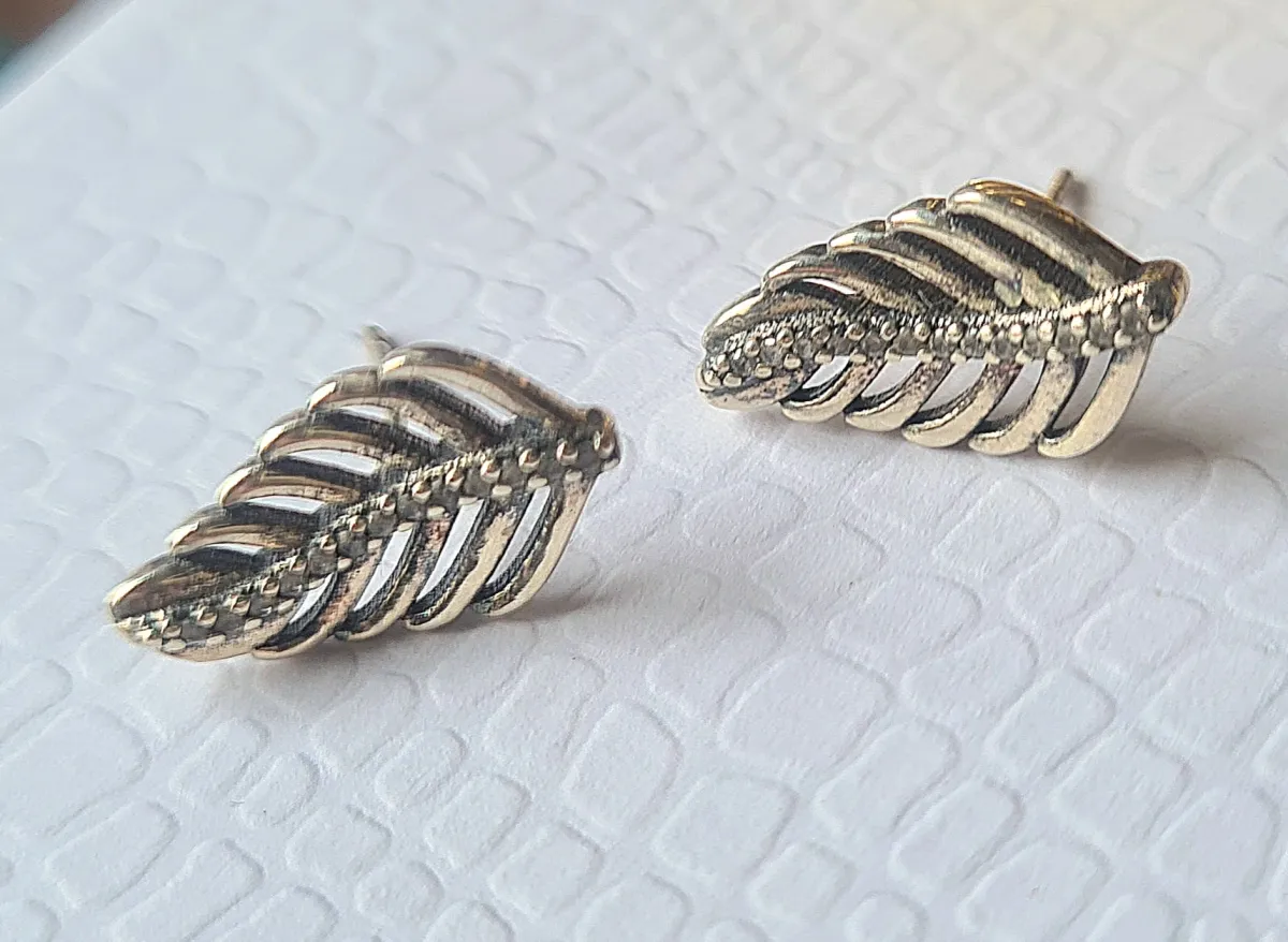 Brinco  Folha  Pandora. Imagem