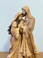 Linda Imagem de Sagrada Familia Ternura 31 cm em Gesso Premium - Foto 8