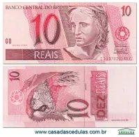 C295 - C C - 10 Reais Fe - Antônio Palocci e Henrique Meirelles - Serie 1137 - 1ª Série