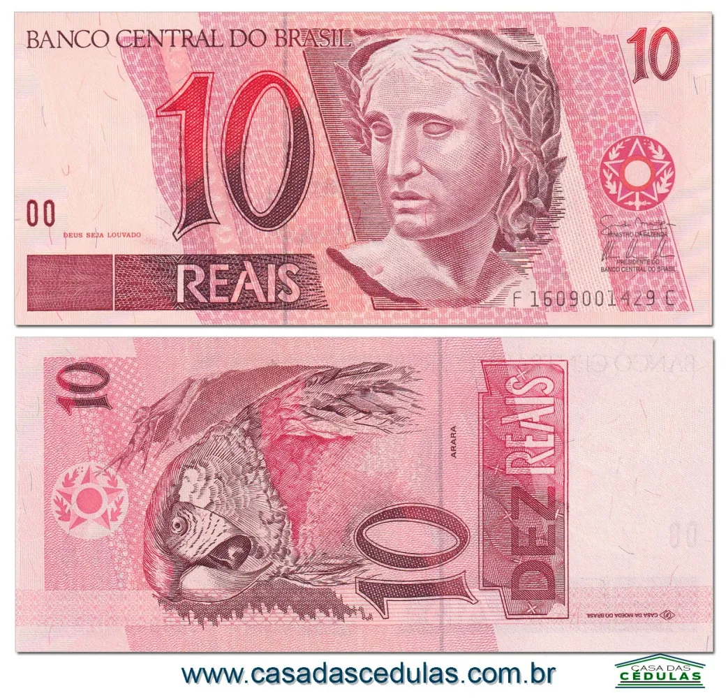 C301 - F C - 10 Reais Fe - Guido Mantega e Alexandre Tombini - Serie 1609 - 1ª Série