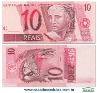 C301 - F C - 10 Reais Fe - Guido Mantega e Alexandre Tombini - Serie 1609 - 1ª