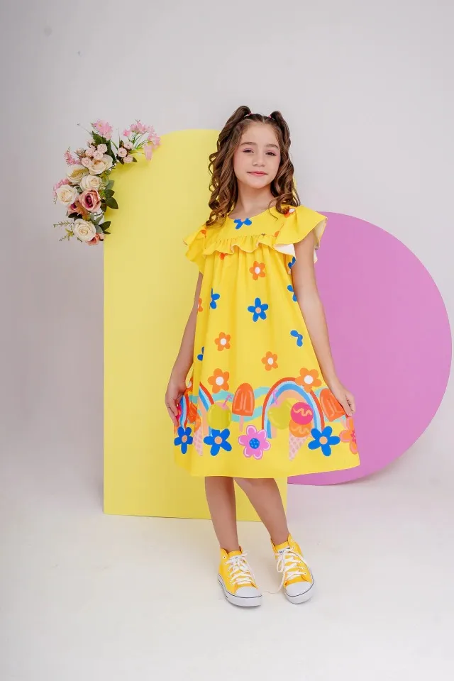 Vestido Lilit Diversão Amarelo
