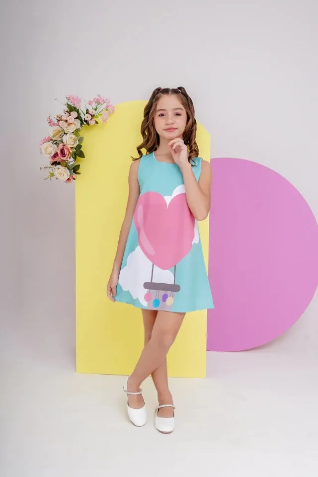 Vestido Trapézio Fun Coração