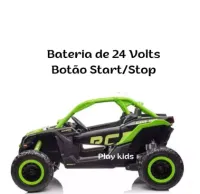 Carrinho Elétrico Infantil Maverick Utv 24v Cor Verde Voltagem Do Carregador 110v/220v - Foto 2
