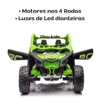 Carrinho Elétrico Infantil Maverick Utv 24v Cor Verde Voltagem Do Carregador 110v/220v - Foto 3
